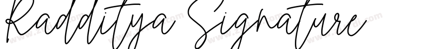 Radditya Signature字体转换